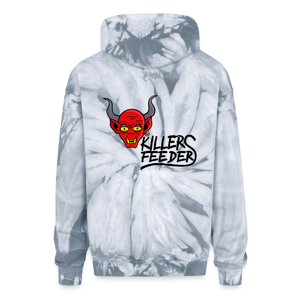 Adult Tie Dye Hoodie - spider silver