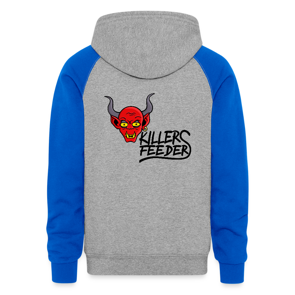 Colorblock Hoodie - heather grey/royal