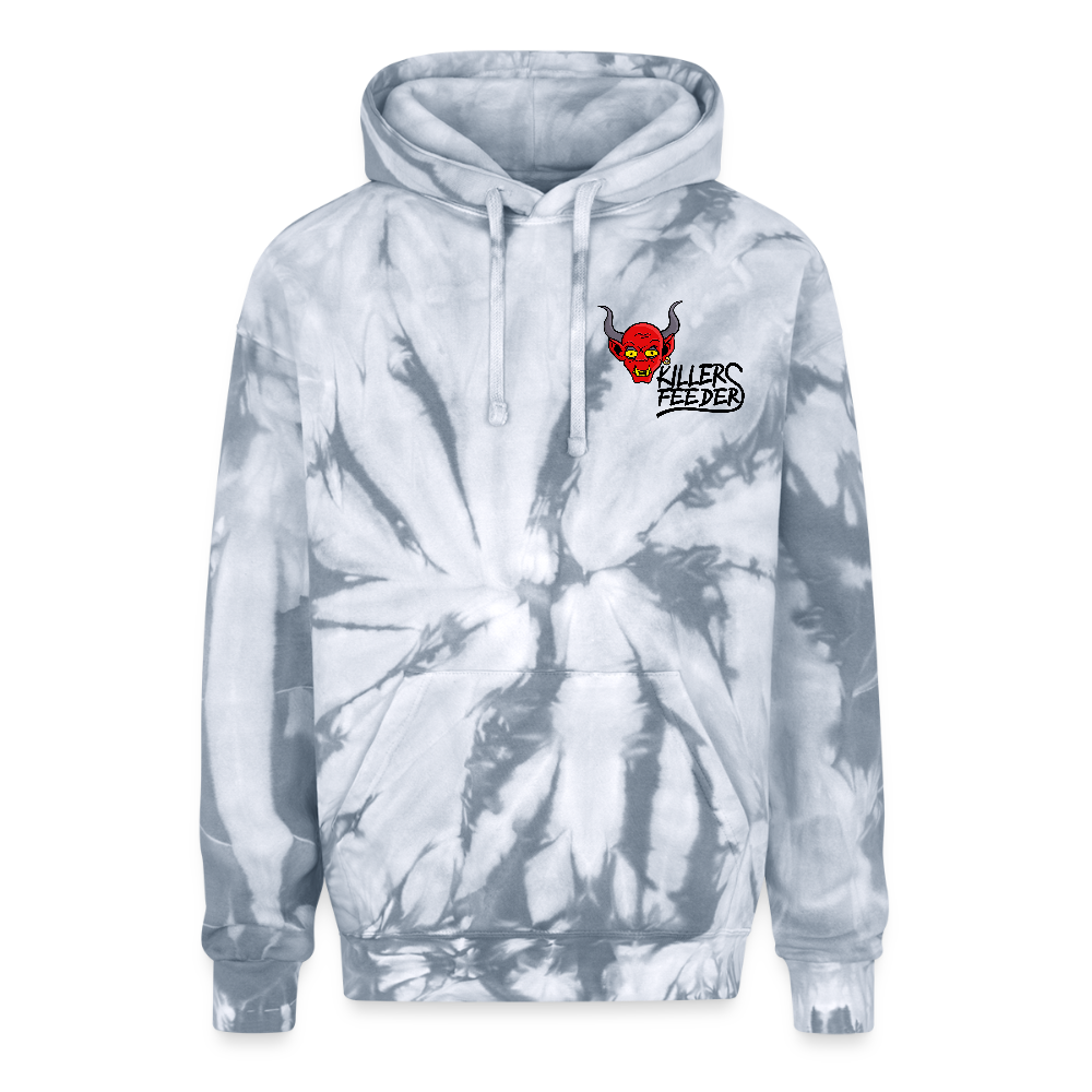 Adult Tie Dye Hoodie - spider silver