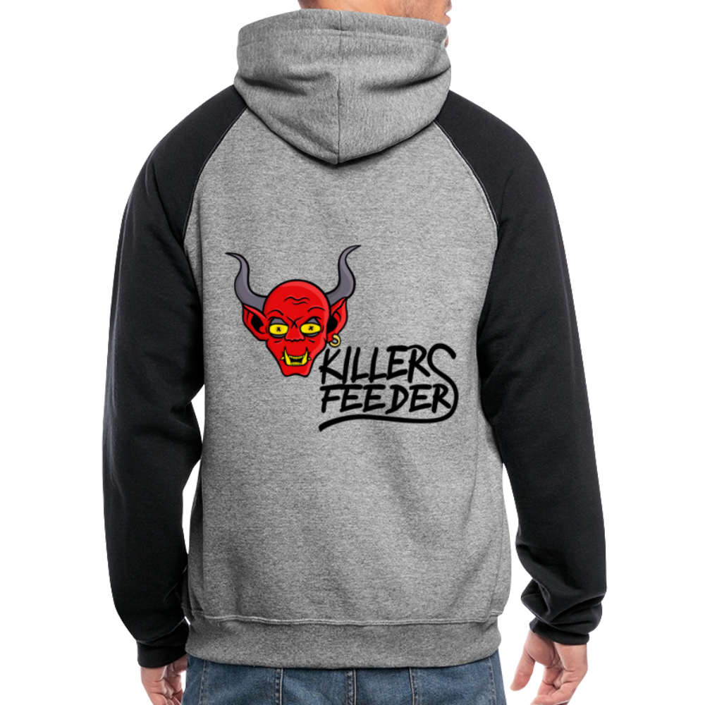 Colorblock Hoodie - heather gray/black