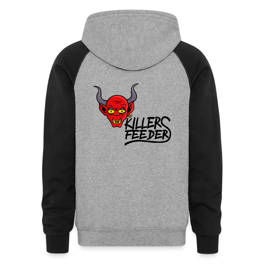 Colorblock Hoodie - heather gray/black