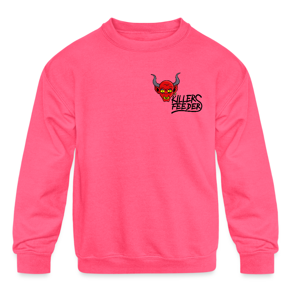 Kids' Crewneck Sweatshirt - neon pink