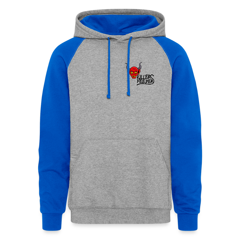 Colorblock Hoodie - heather grey/royal