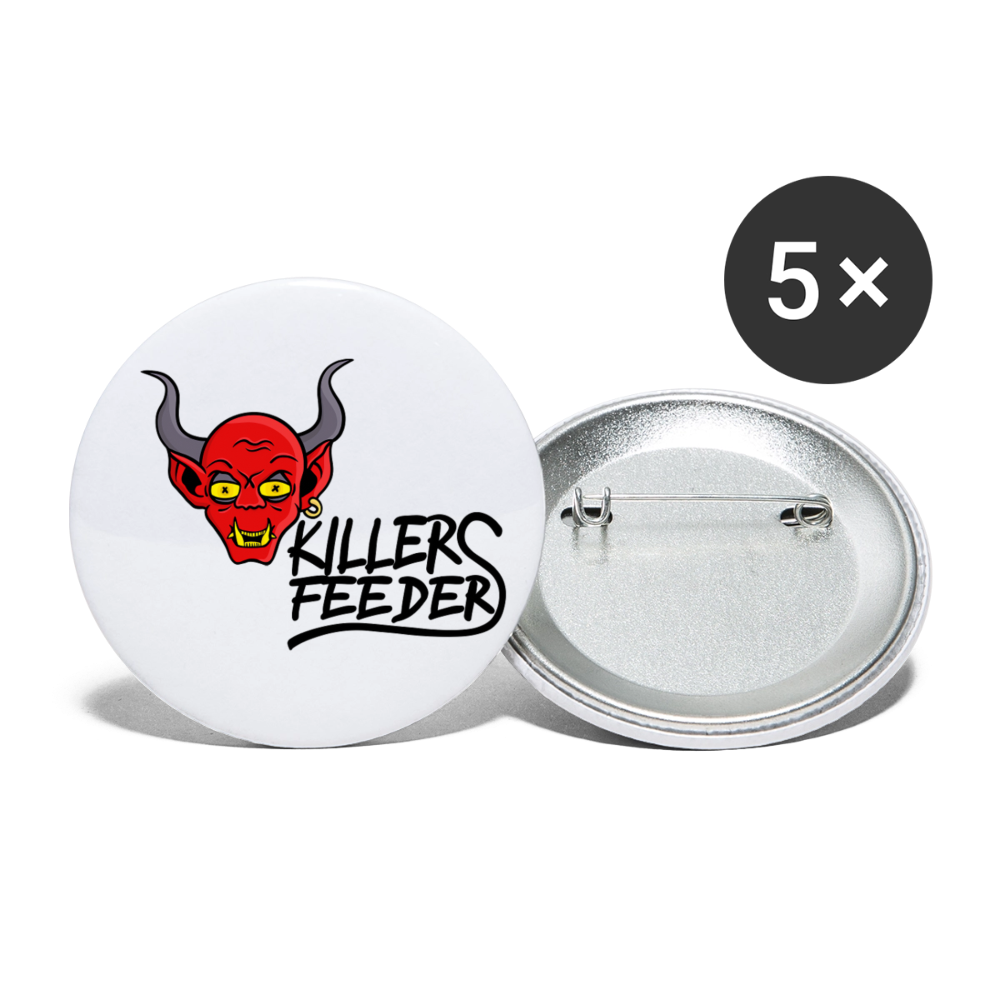 Buttons large 2.2'' (5-pack) - white