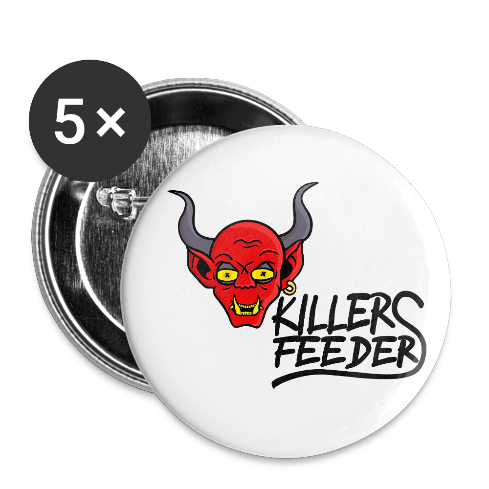 Buttons large 2.2'' (5-pack) - white