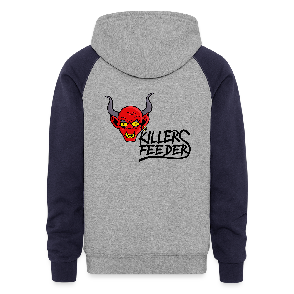 Colorblock Hoodie - heather gray/navy